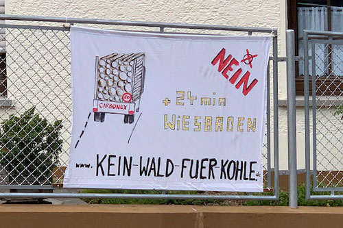 Plakat: 24 Minuten mehr nach Wiesbaden