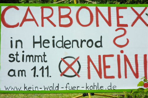 Plakat: Carbonex in Heidenrod?