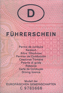 Rosa Fuehrerschein DVR Bild