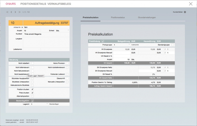 Auftragsverwaltung Details