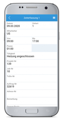 Zeiterfassung für Android