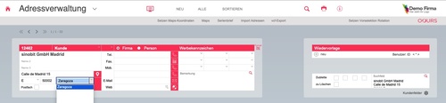 Adressen europäische PLZ