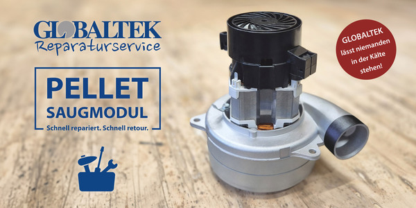 Pelletsauger Reparaturservice. Schnell retour, den GLOBALTEK lässt niemanden in der Kälte stehen!