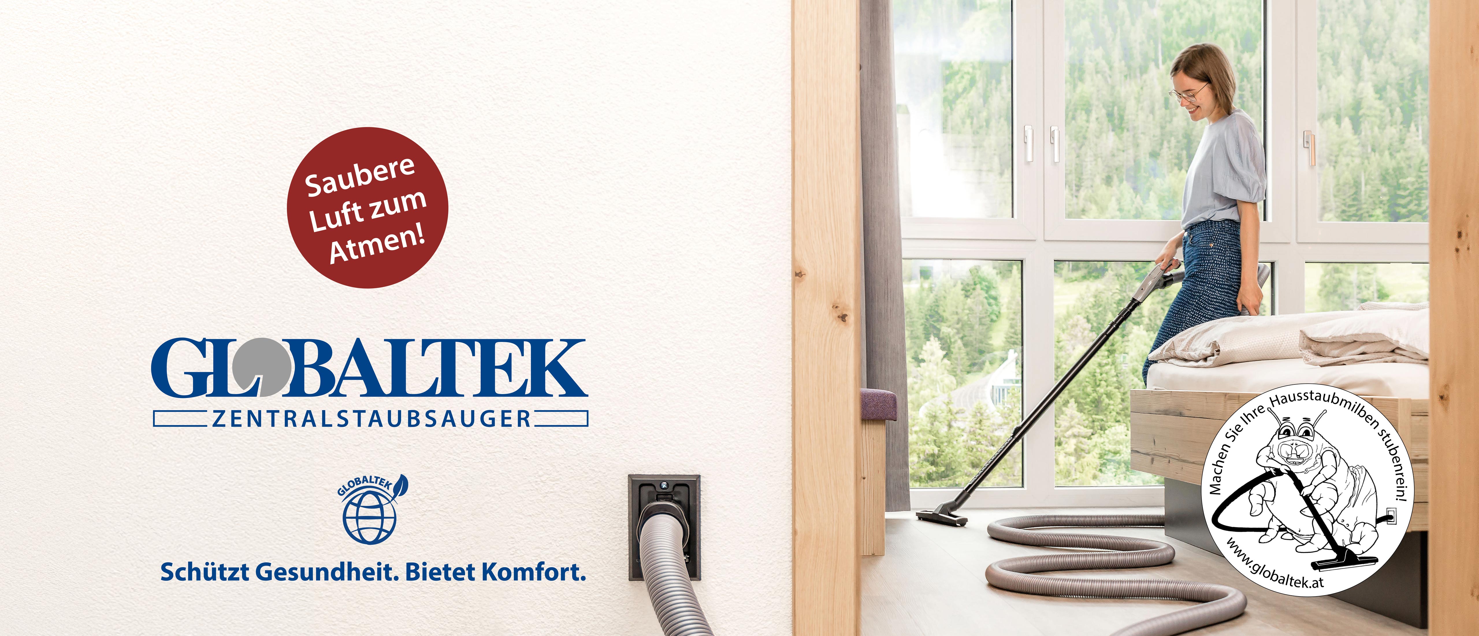 Saubere Luft zum Atmen. GLOBALTEK Zentralstaubsauger schützt die Gesundheit und bietet Komfort.