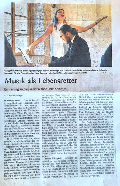 Artikel Musik als Lebensretter